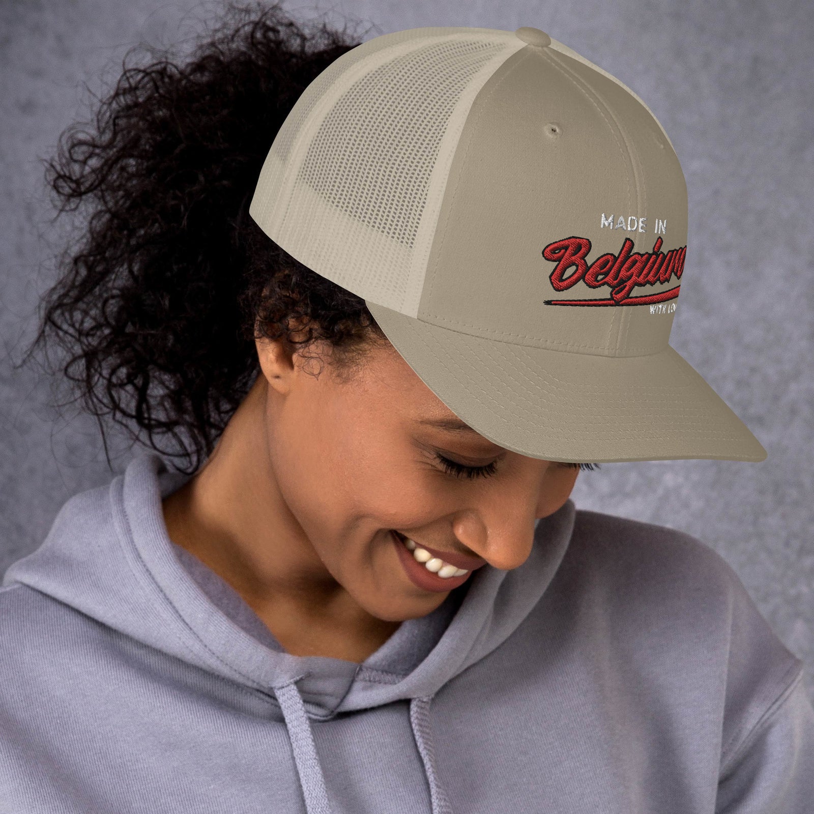 Casquette Trucker brodée - "Made in Belgium with love"
