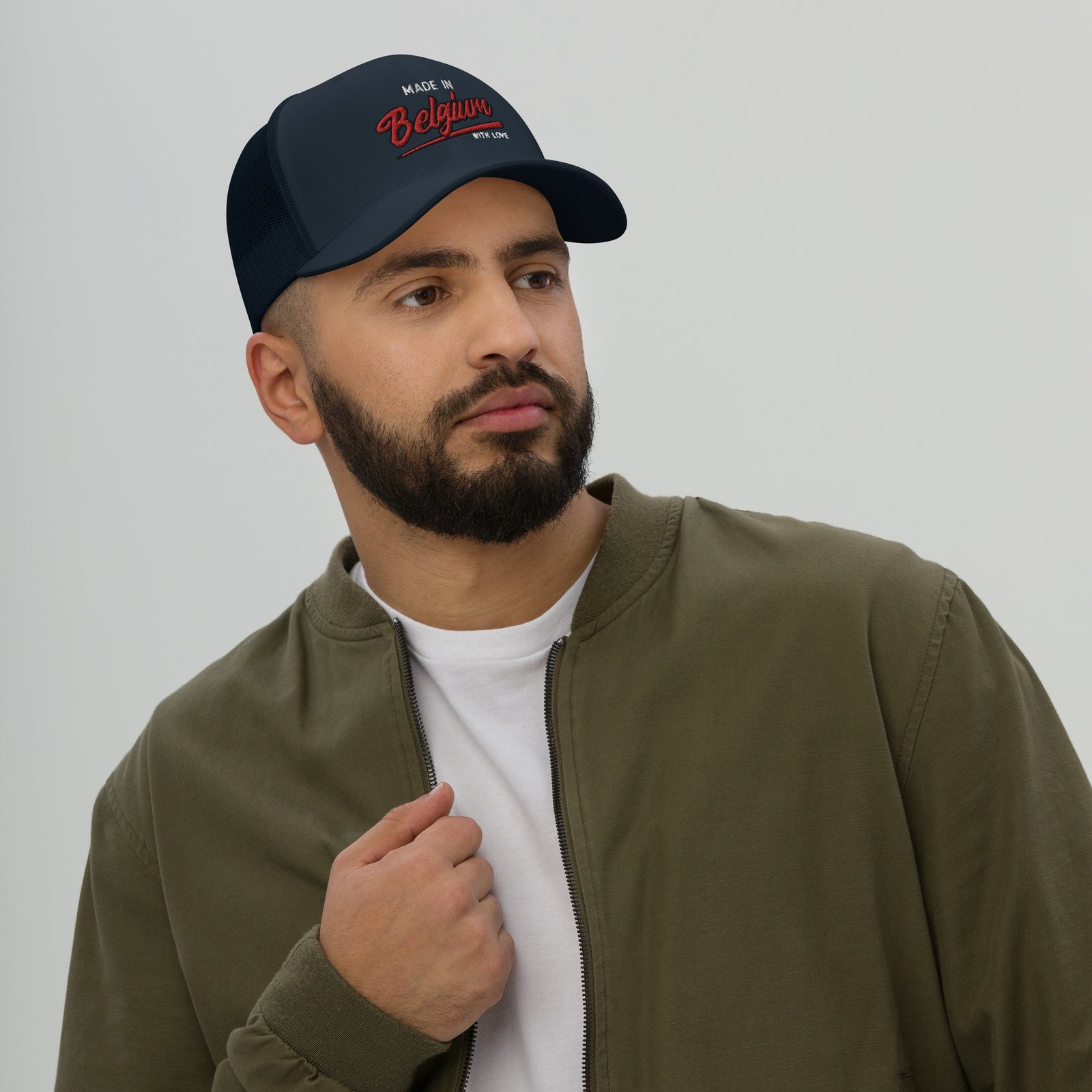 Casquette Trucker brodée - "Made in Belgium with love"