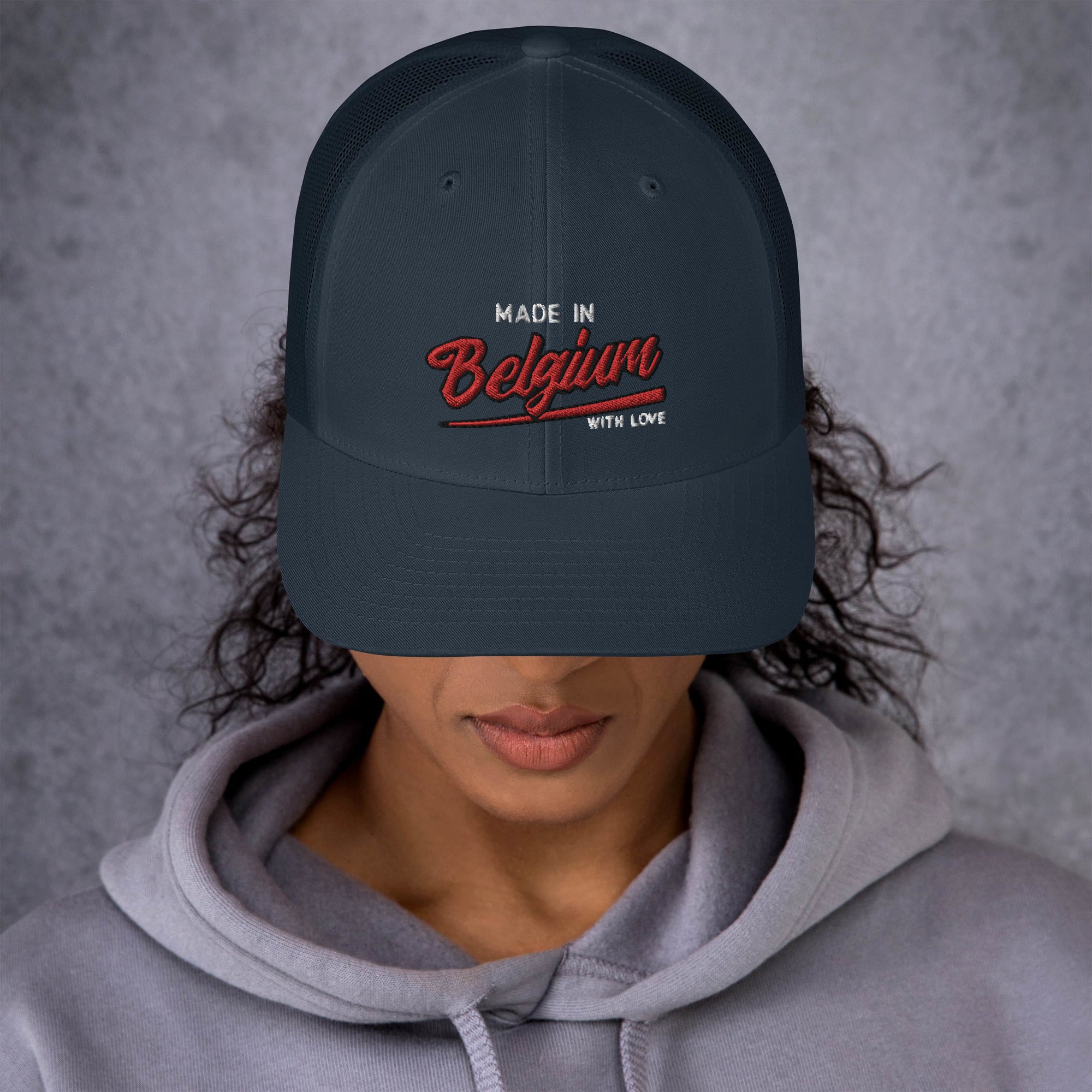 Casquette Trucker brodée - "Made in Belgium with love"