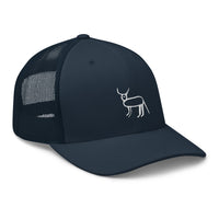 Casquette trucker bleu marine Coucou Petite Perruche — trois-quarts avant droit