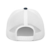 Casquette trucker bleu marine et blanche Coucou Petite Perruche — vue de dos