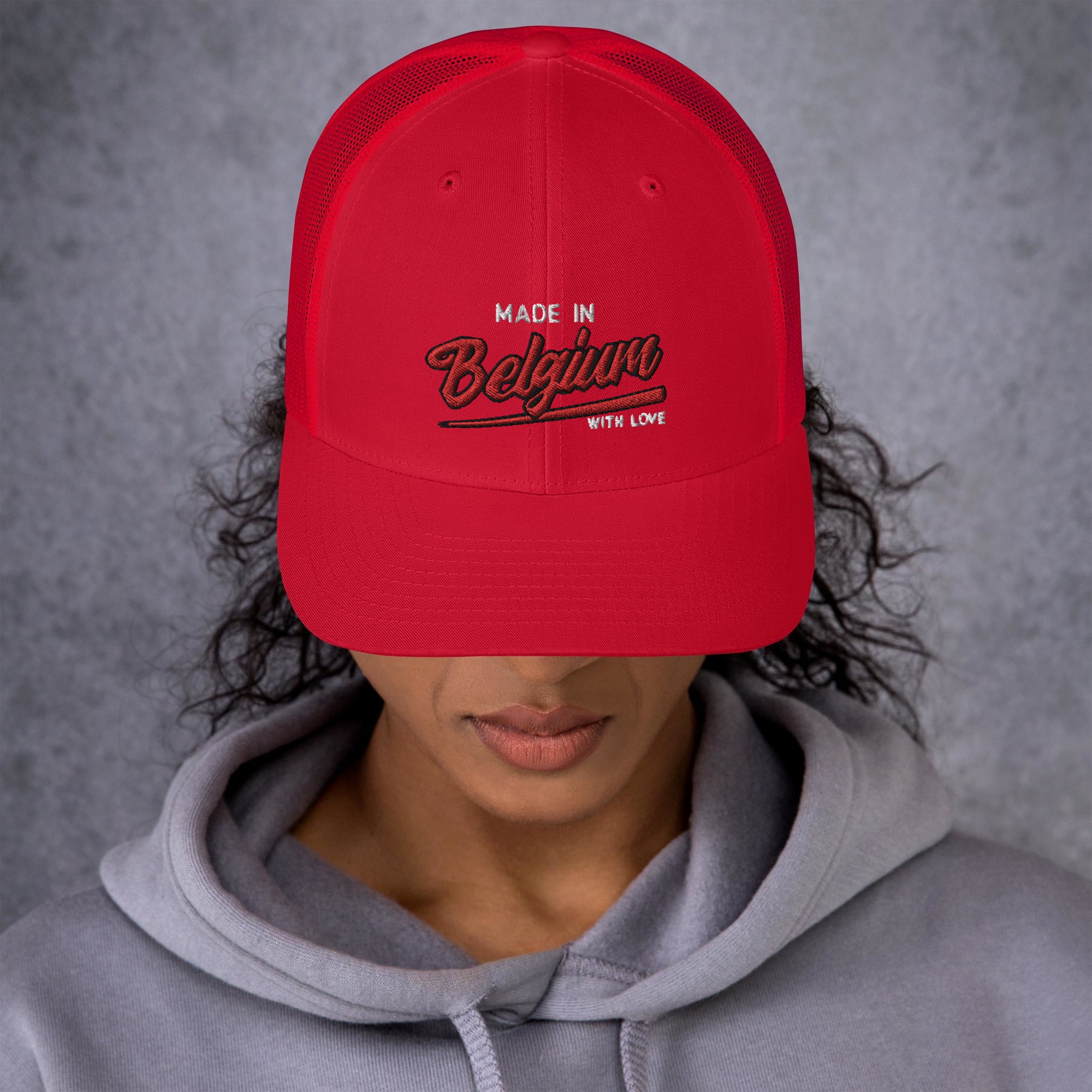 Casquette Trucker brodée - "Made in Belgium with love"