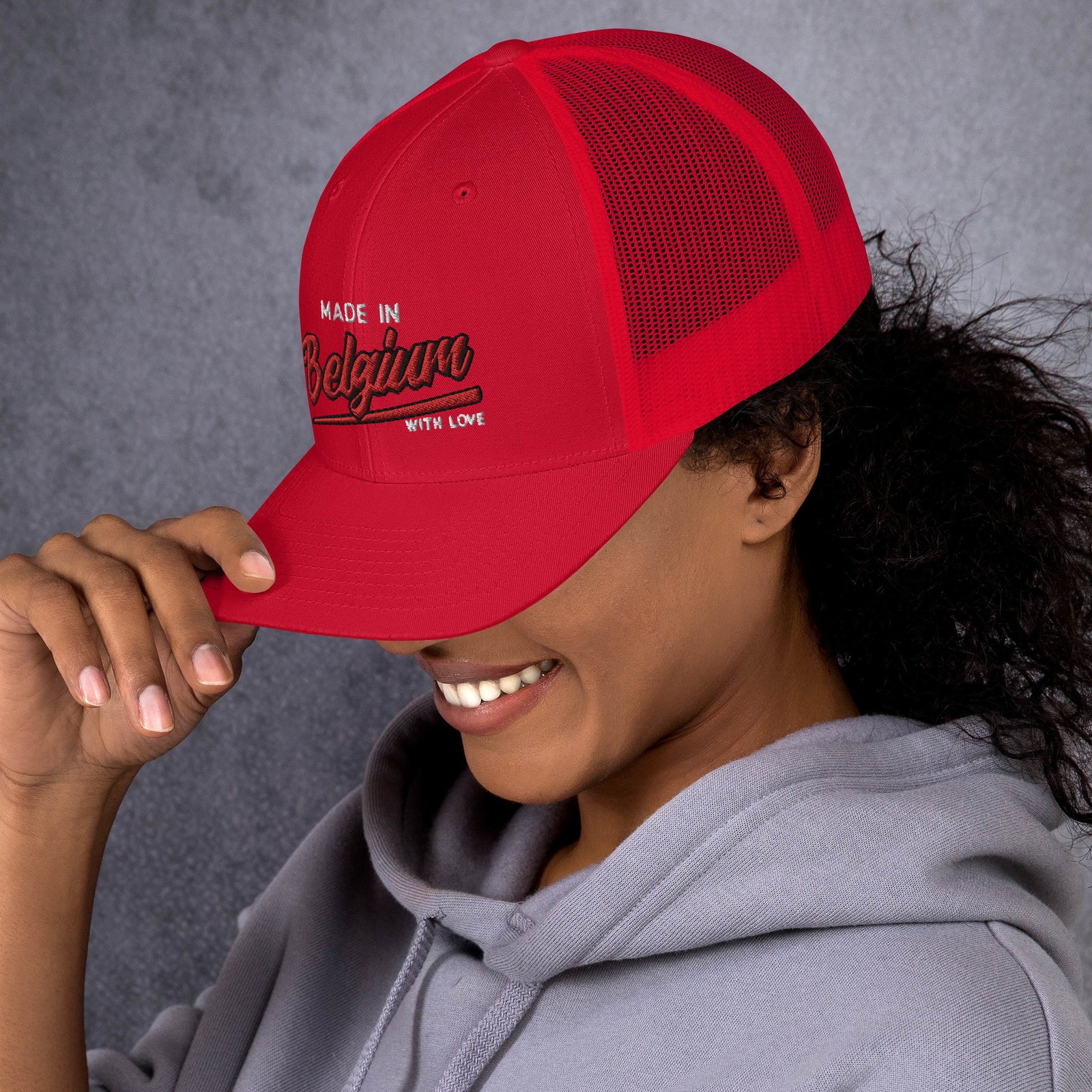 Casquette Trucker brodée - "Made in Belgium with love"