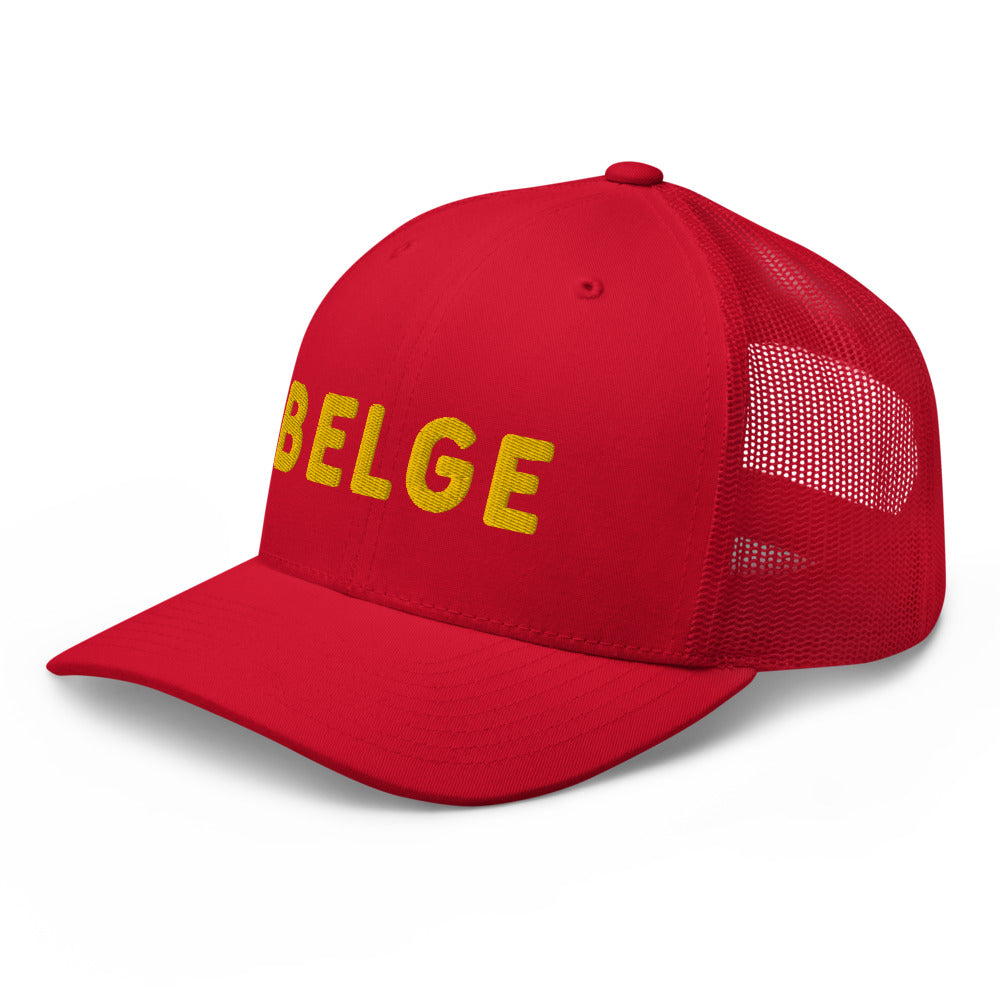 casquette belge rouge et jaune