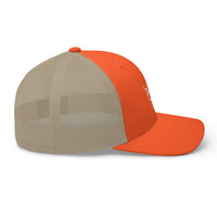 Casquette trucker roux et kaki Coucou Petite Perruche — profil droit
