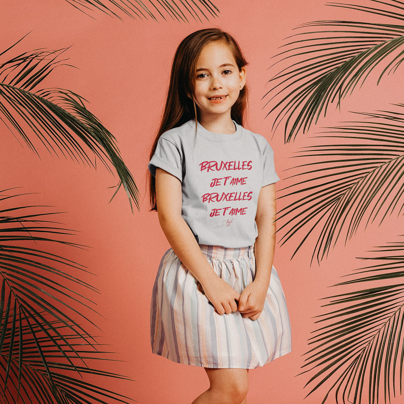 T-shirt Enfant - Coton bio - "Bruxelles je t'aime"