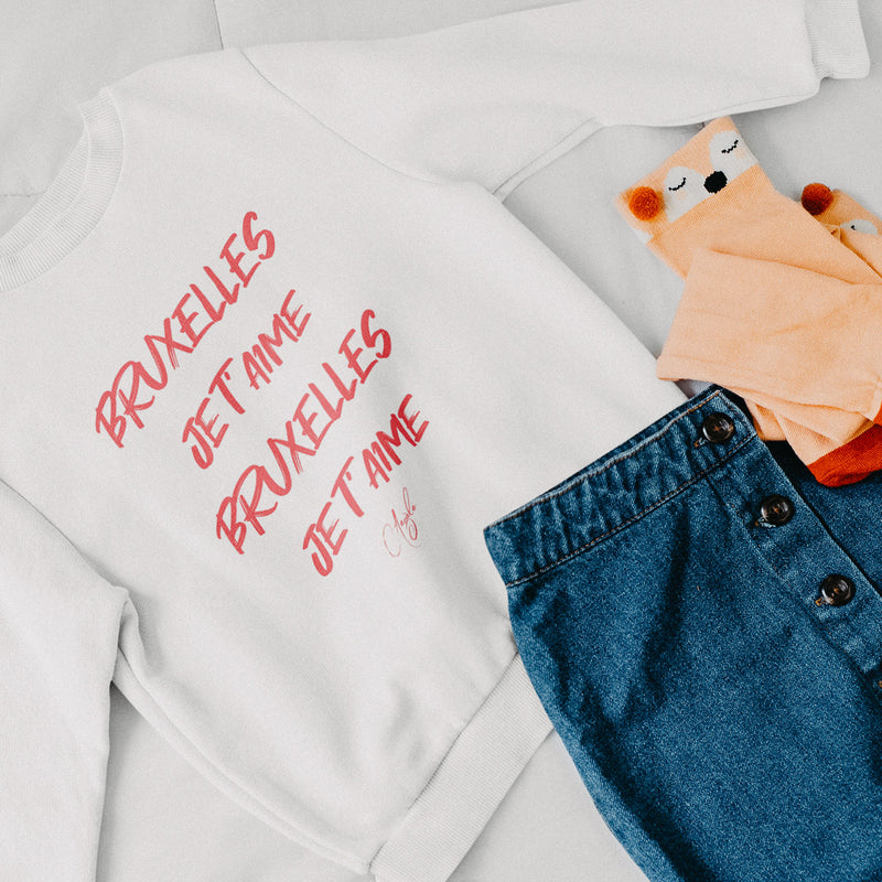 Pull enfant -"Bruxelles je t'aime, Bruxelles je t'aime"