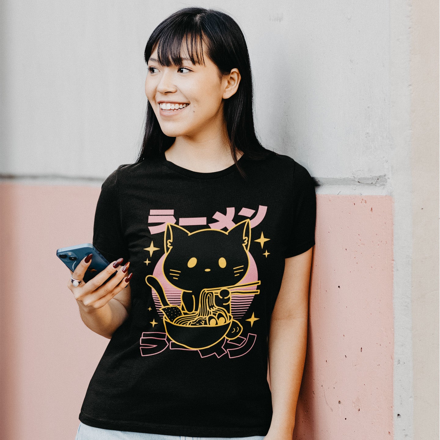 teeshirt femme chat manga