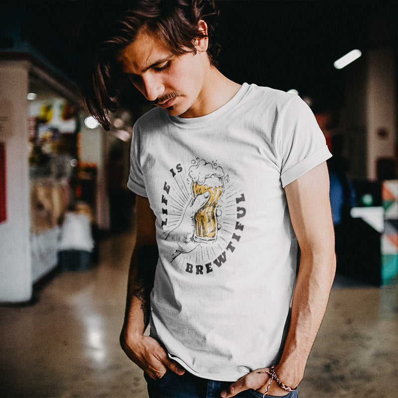 T-Shirt belge - "Life is brewtiful"