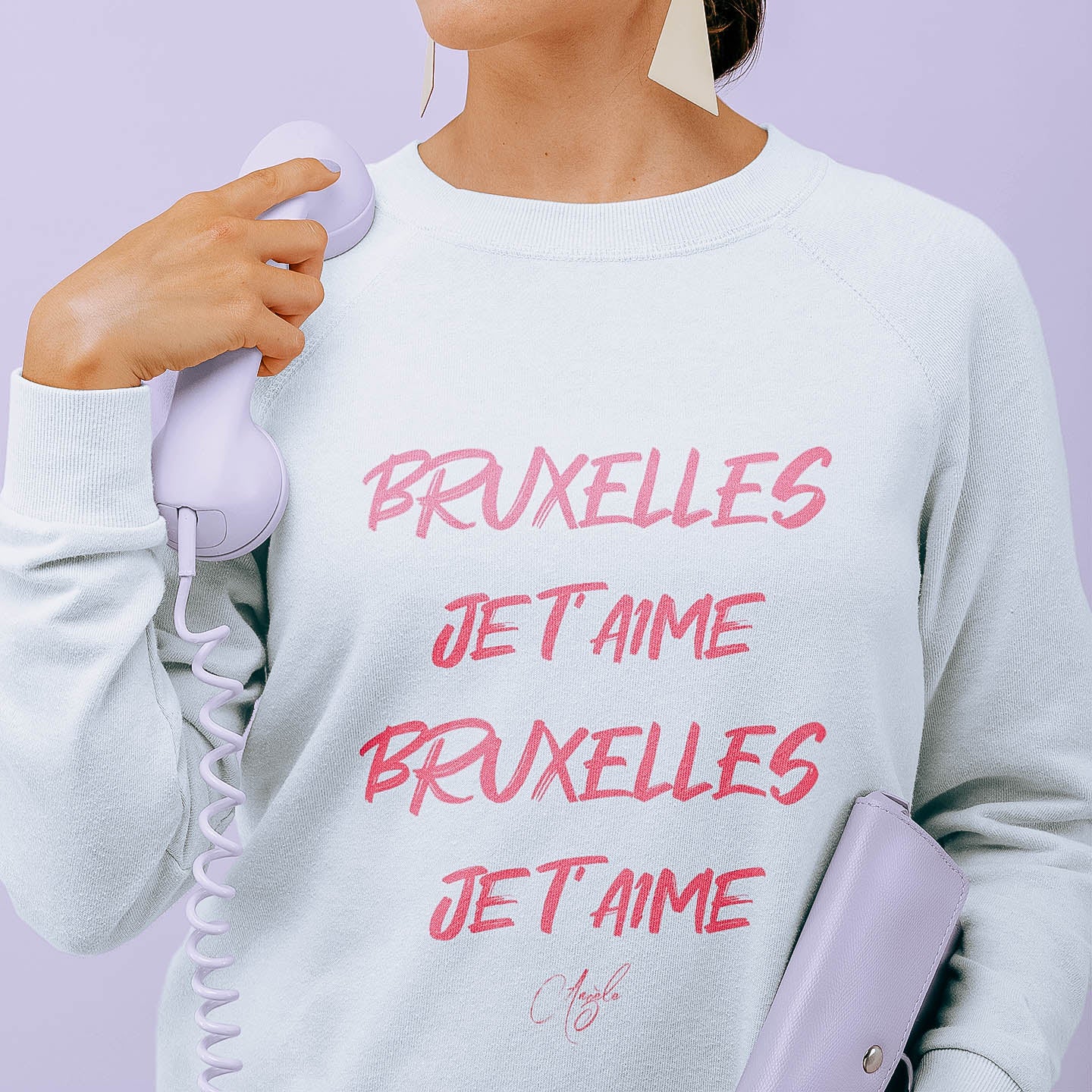 Pull femme Angèle - "BRUXELLES JE T`AIME"