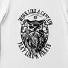 teeshirt citation travaille comme un capitaine joue comme un pirate