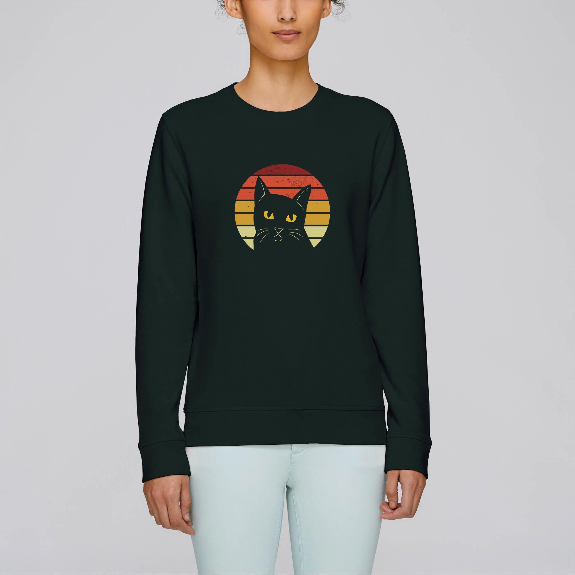 Pull femme - RETRO BLACK CAT