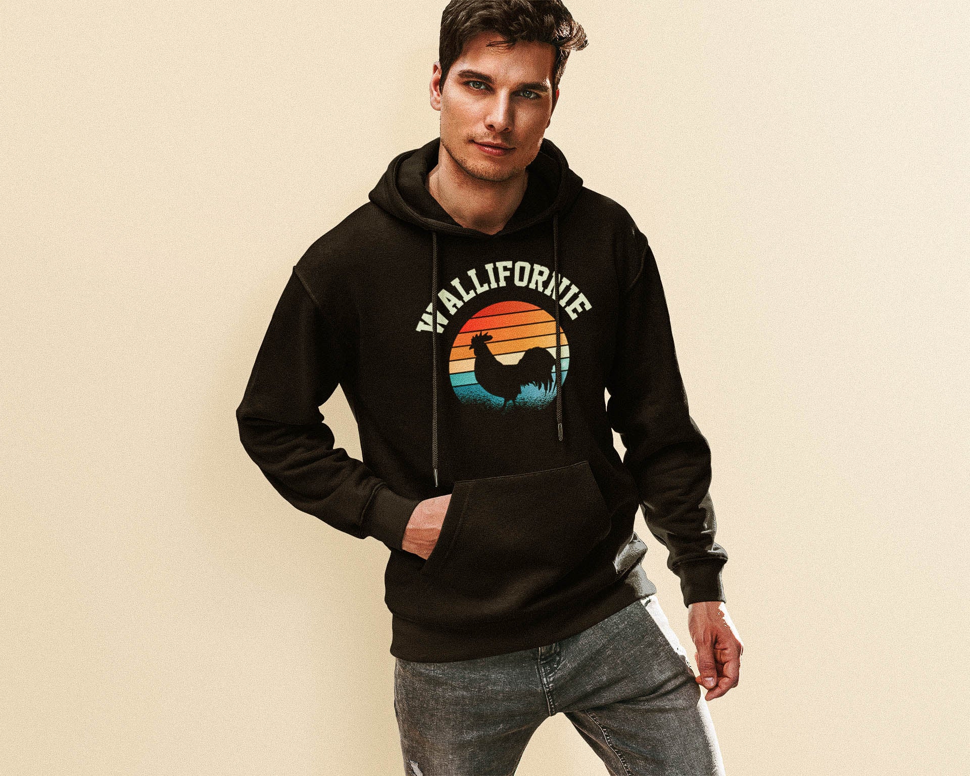 Pull à capuche Belge - WALLIFORNIE