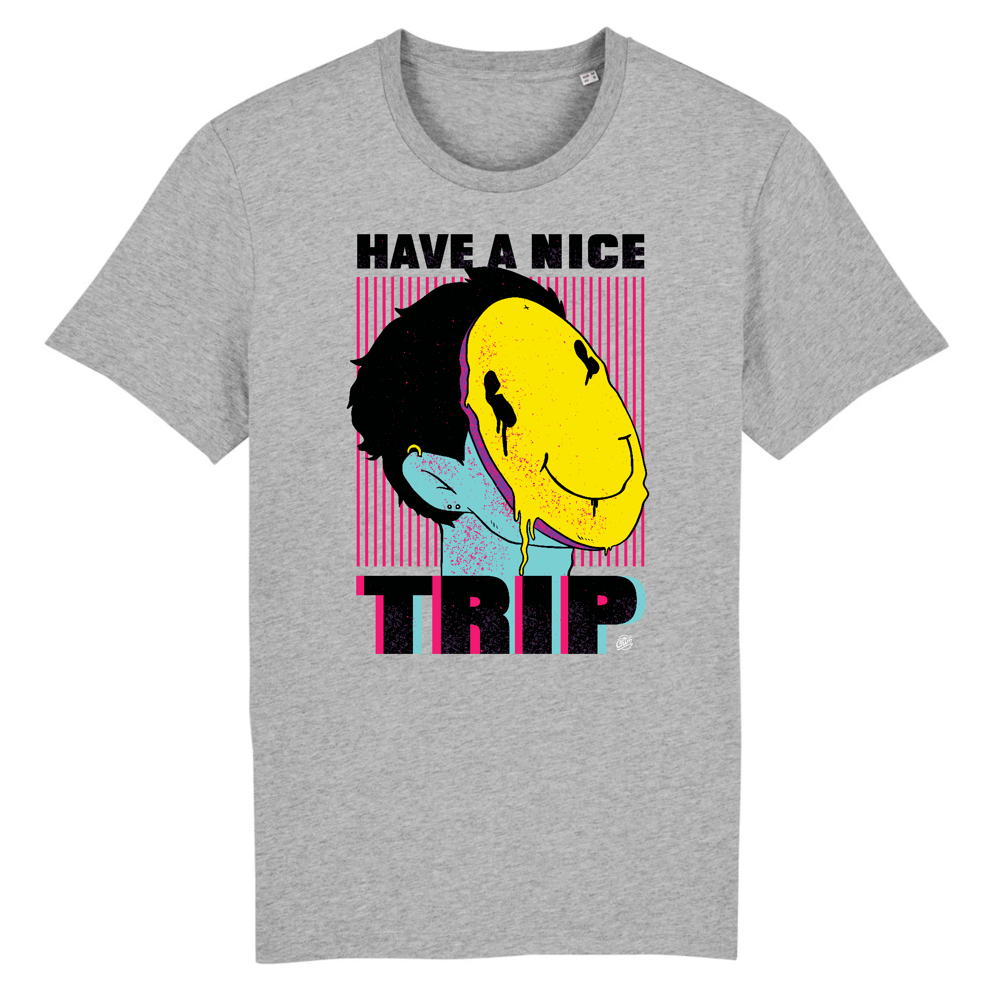 teeshirt have a nice trip visage avec un smiley souriant