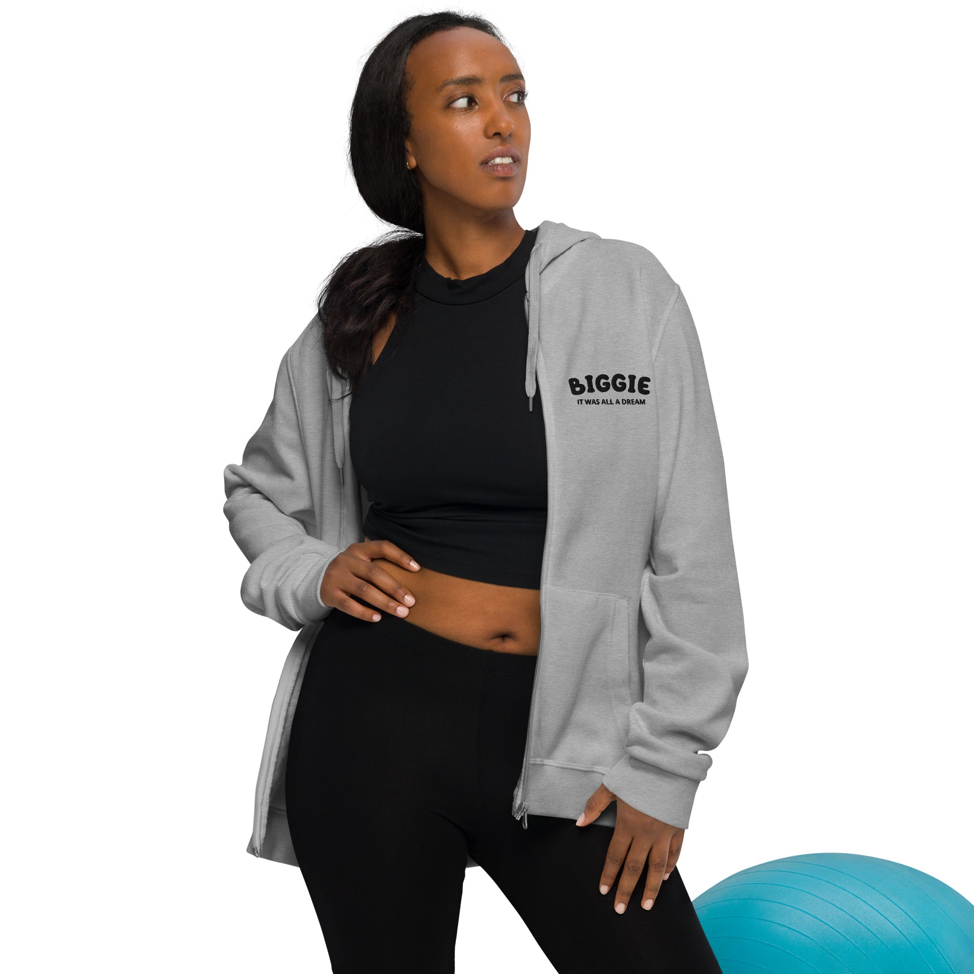 Sweat à capuche zippé unisexe - "BIGGIE"