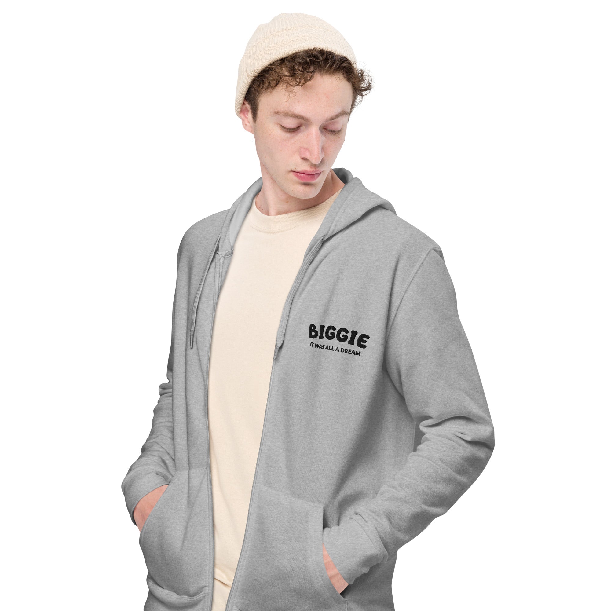 Sweat à capuche zippé unisexe - "BIGGIE"