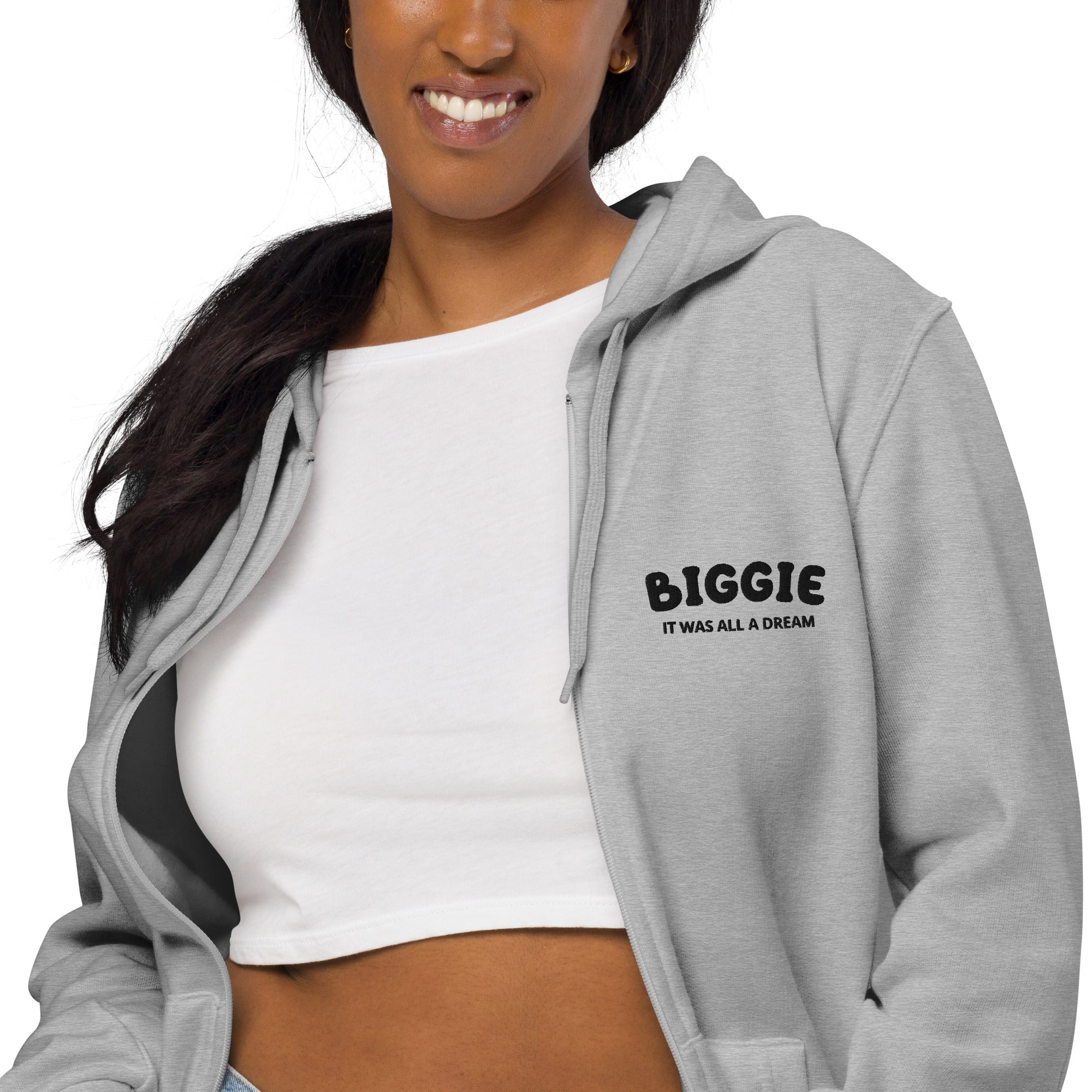Sweat à capuche zippé unisexe - "BIGGIE"