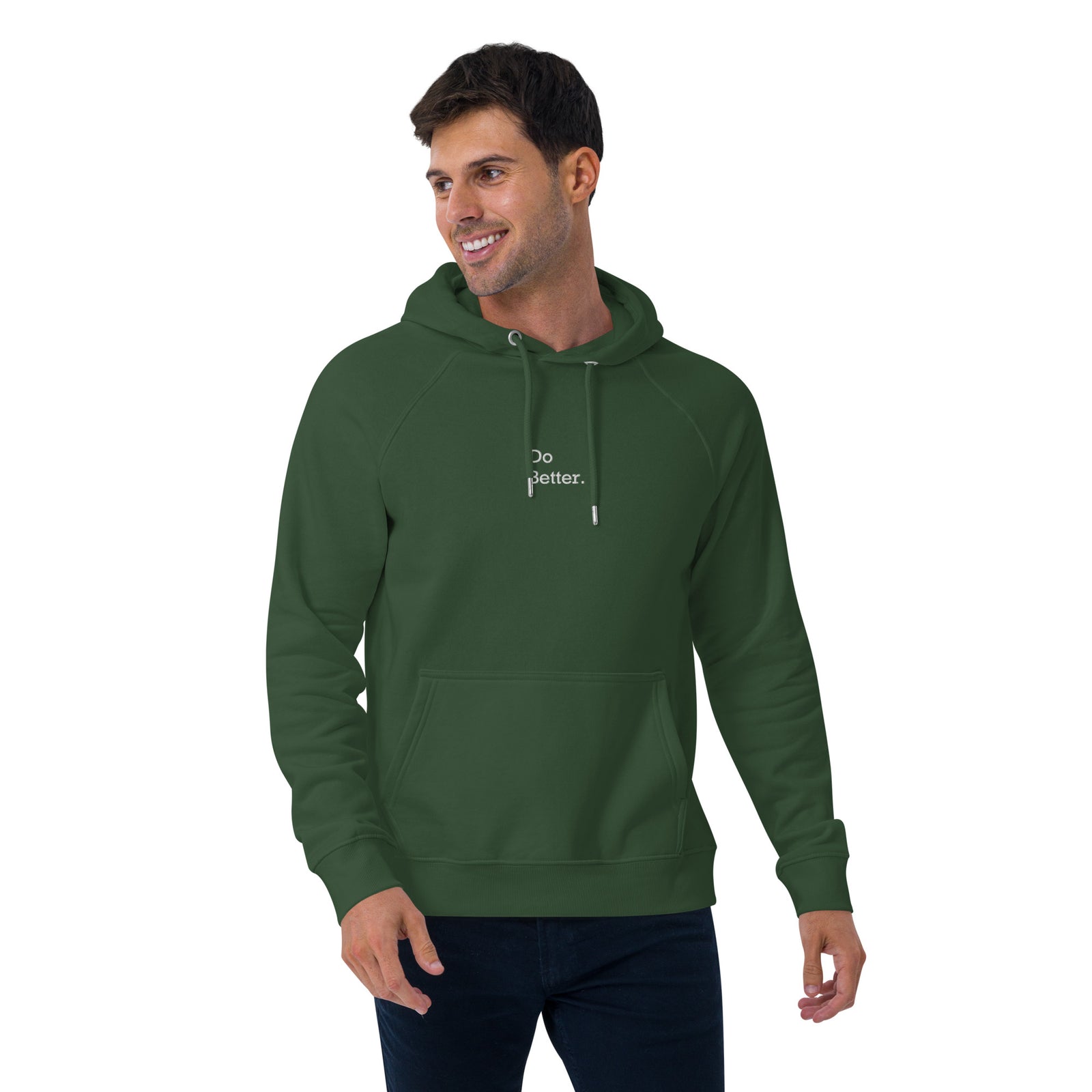 Sweat à capuche écologique unisexe brodé - "DO BETTER"