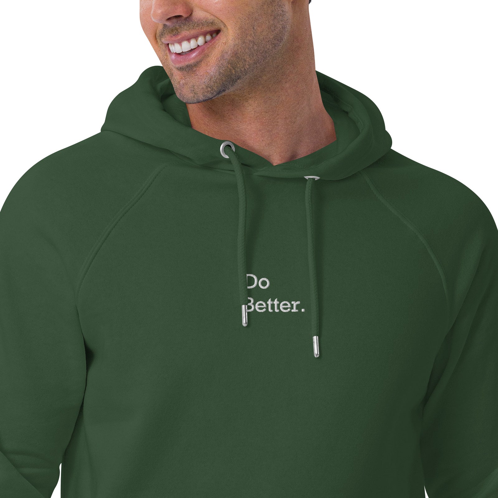 Sweat à capuche écologique unisexe brodé - "DO BETTER"