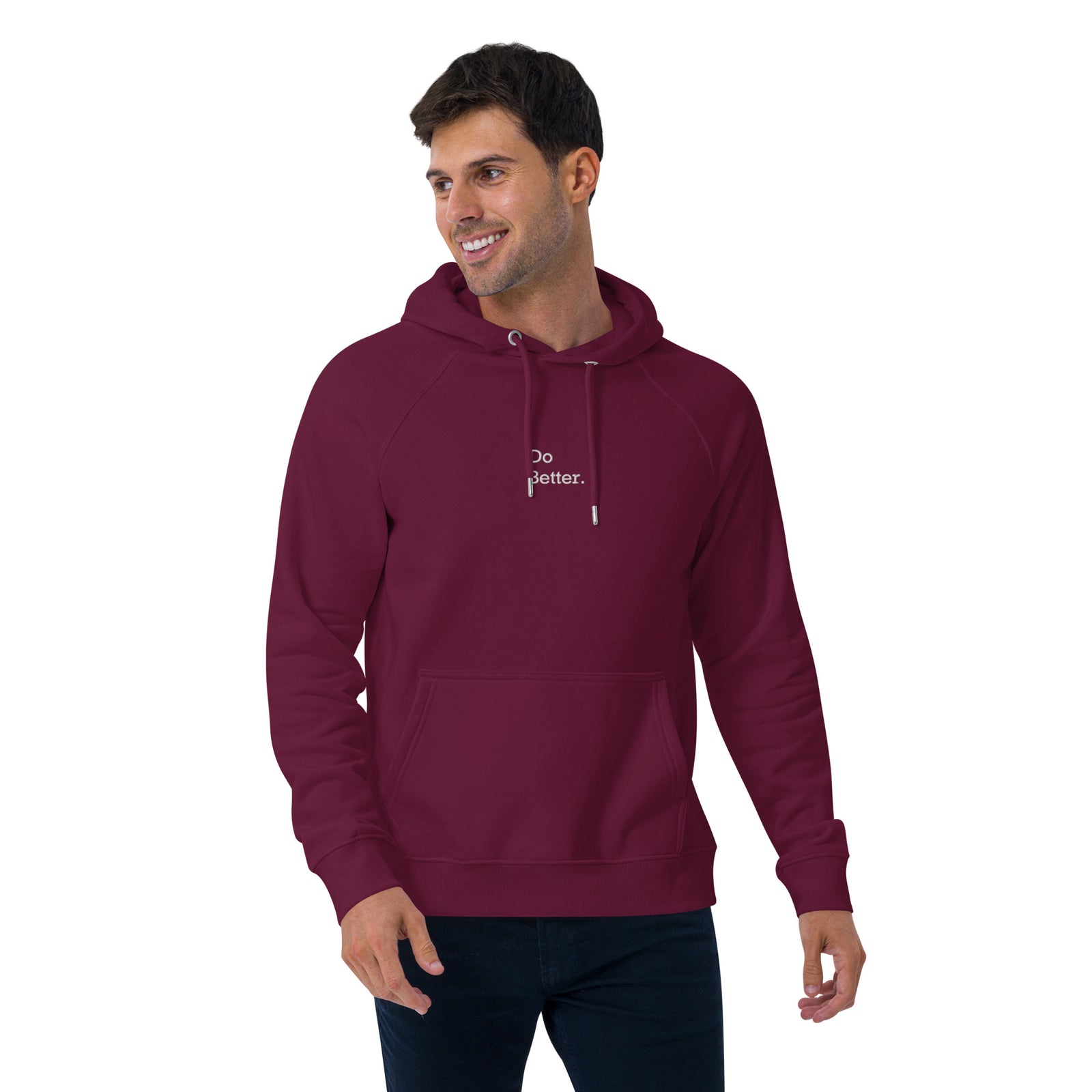 Sweat à capuche écologique unisexe brodé - "DO BETTER"