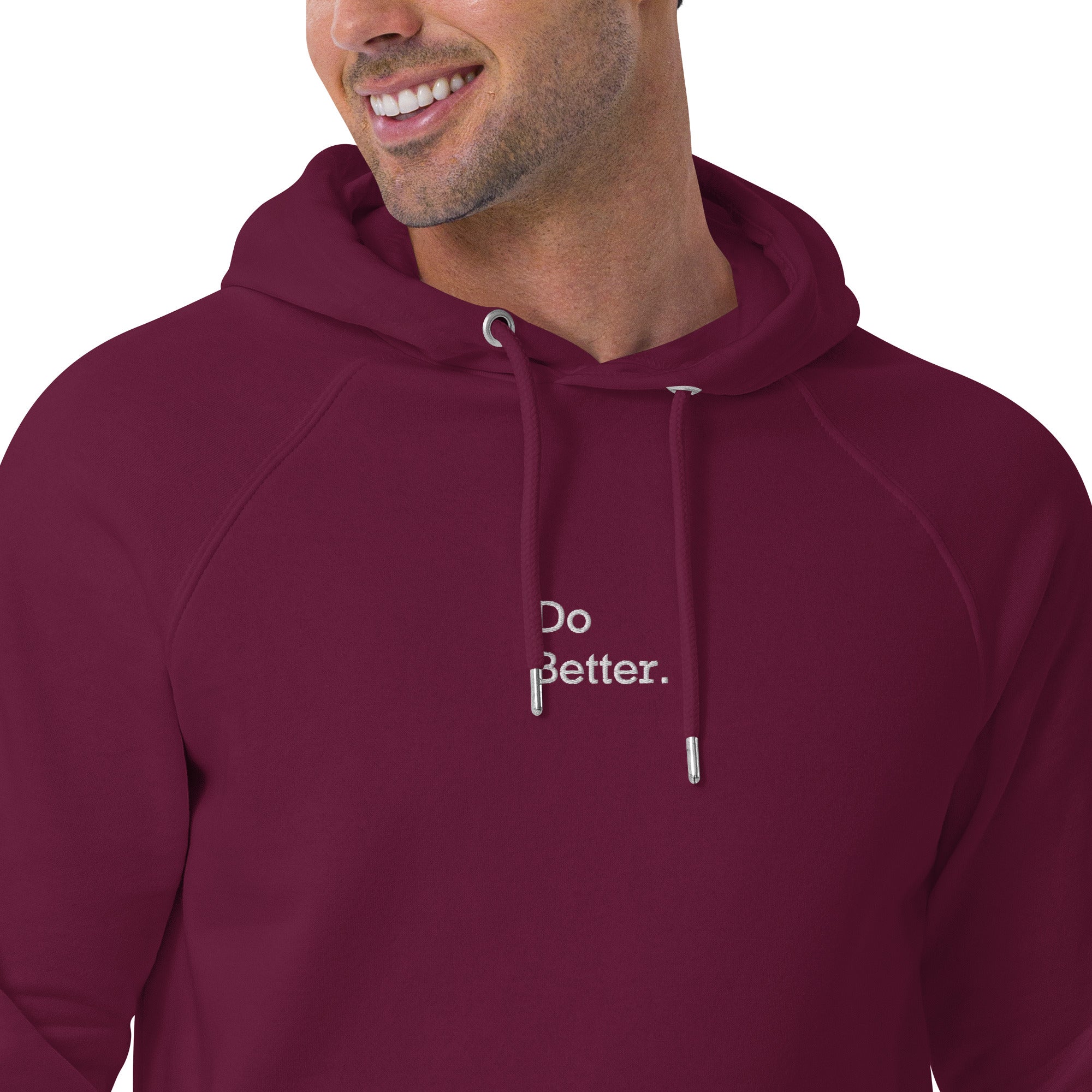 Sweat à capuche écologique unisexe brodé - "DO BETTER"