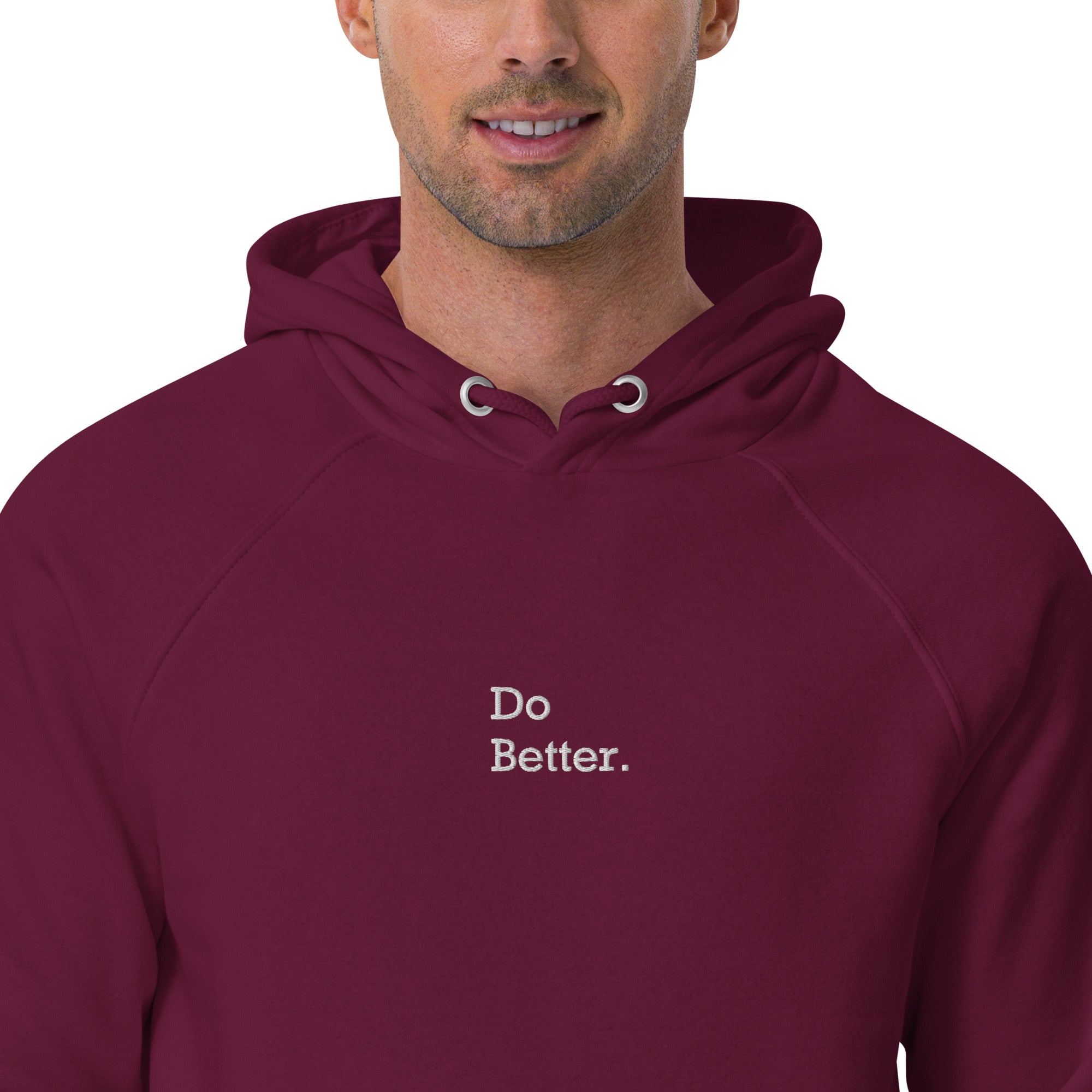 Sweat à capuche écologique unisexe brodé - "DO BETTER"