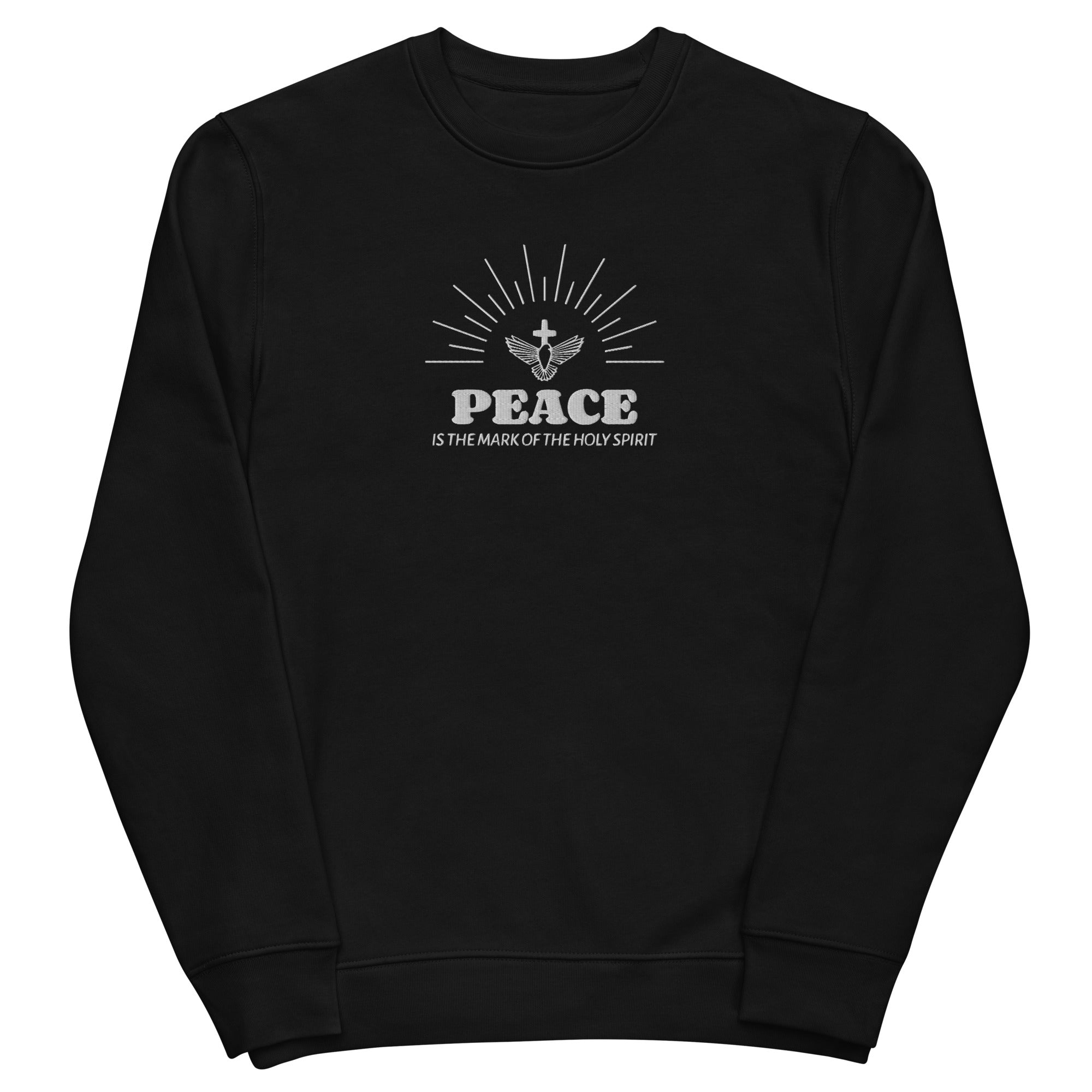 Pull éco-responsable unisexe brodé - "PEACE"