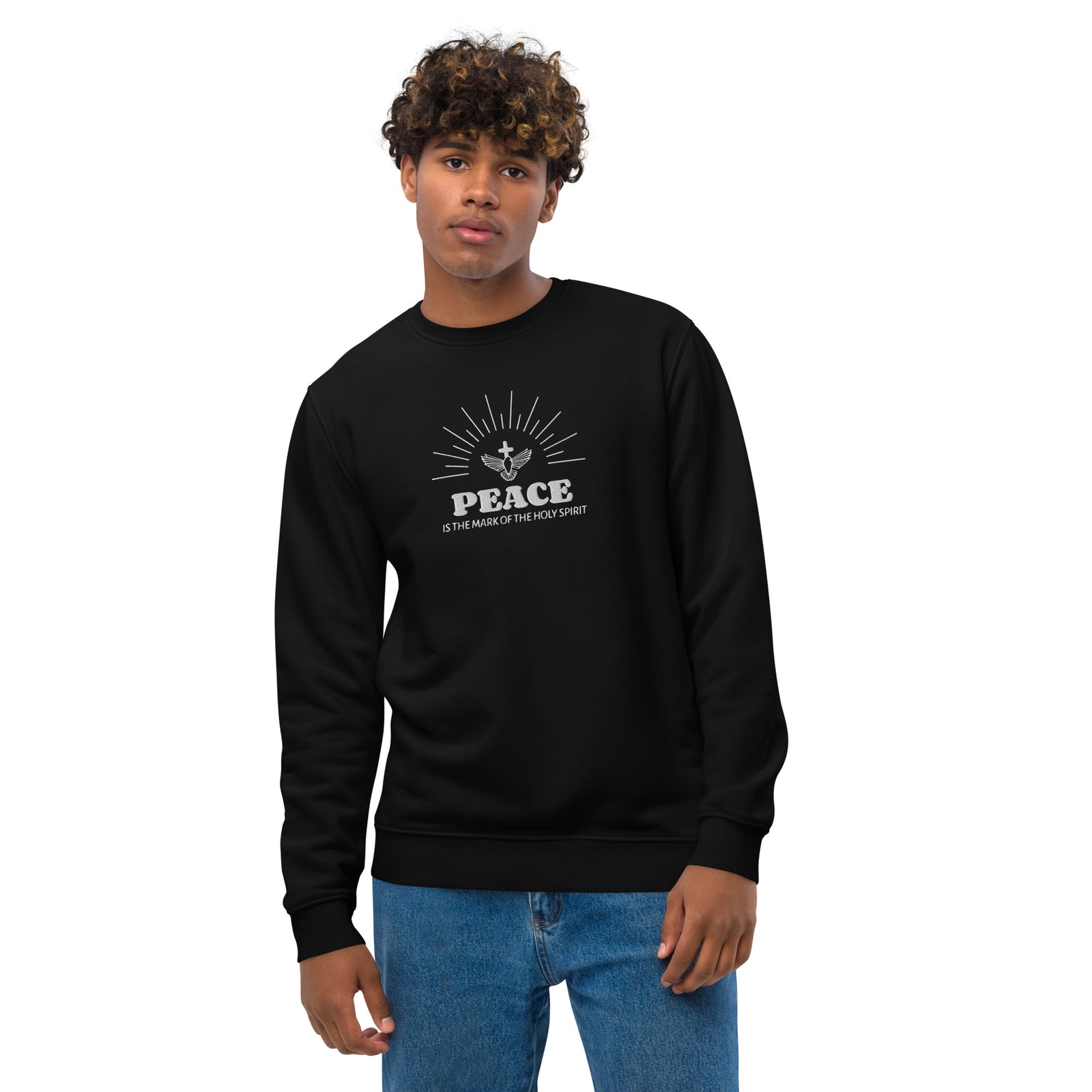 Pull éco-responsable unisexe brodé - "PEACE"