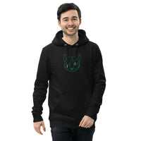 Pull à capuche brodé - "Origami love cat"