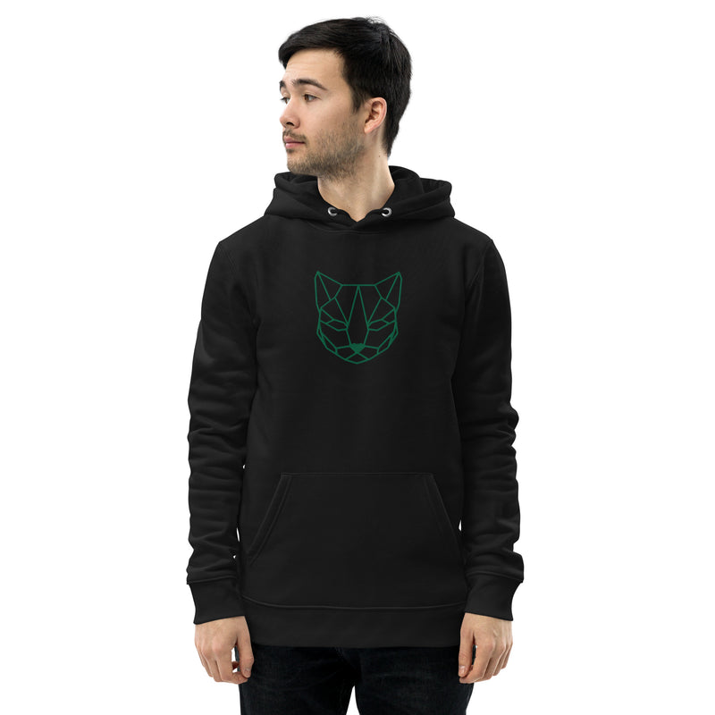 Pull à capuche brodé - "Origami love cat"