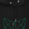 Pull à capuche brodé - "Origami love cat"
