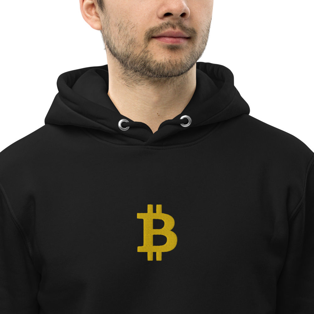 Pull à capuche BITCOIN - Brodé "BITCOIN" -  from chtmboutique by chtmboutique - BITCOIN, BRODERIE, CRYPTO, HOODIE HOMME, PULLSHOP