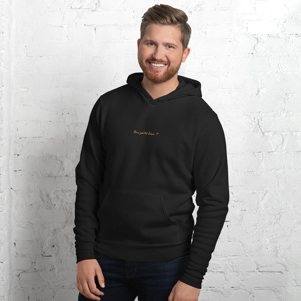 Pull à Capuche brodé - "Une petite bière ?"