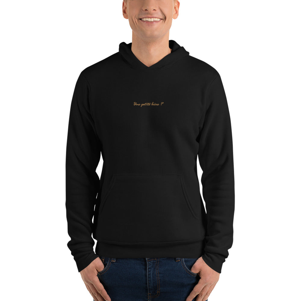 Pull à Capuche brodé - "Une petite bière ?"