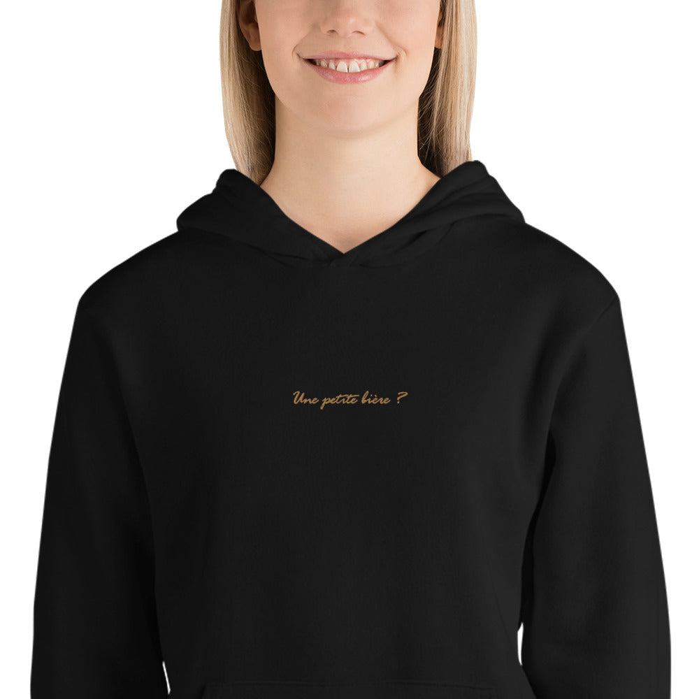 Pull à Capuche brodé - "Une petite bière ?"