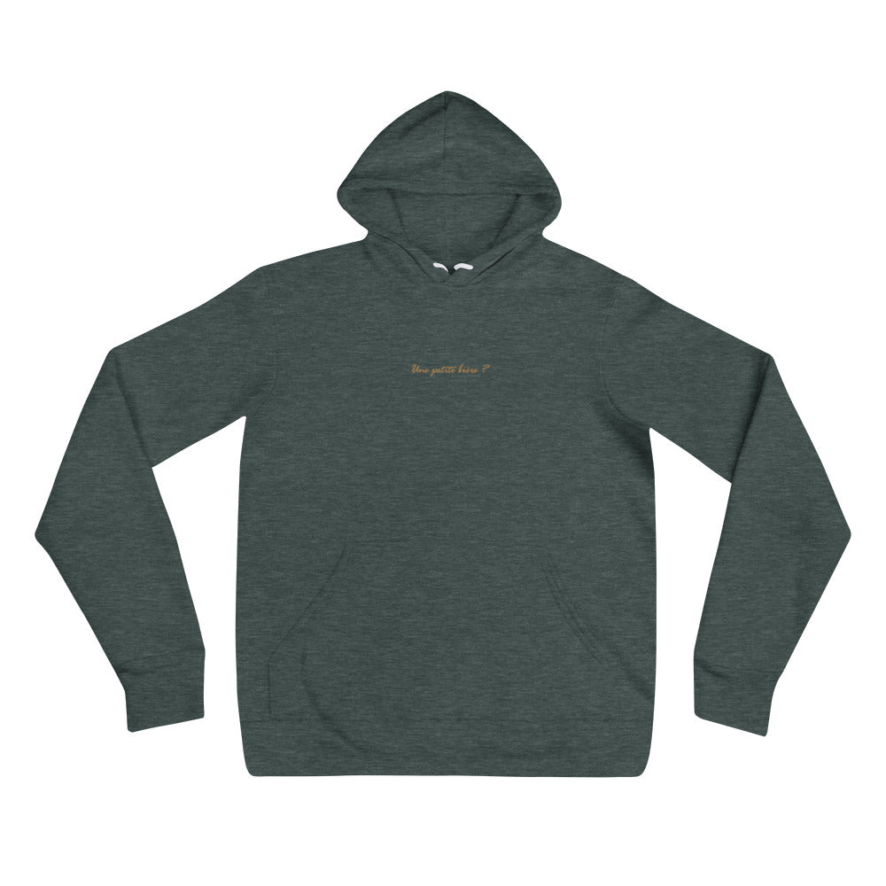 Pull à Capuche brodé - "Une petite bière ?"