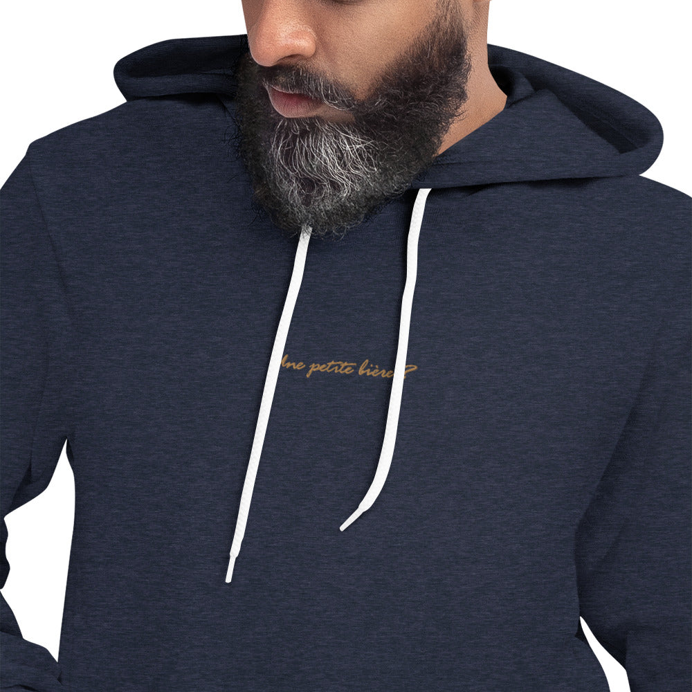 Pull à Capuche brodé - "Une petite bière ?"