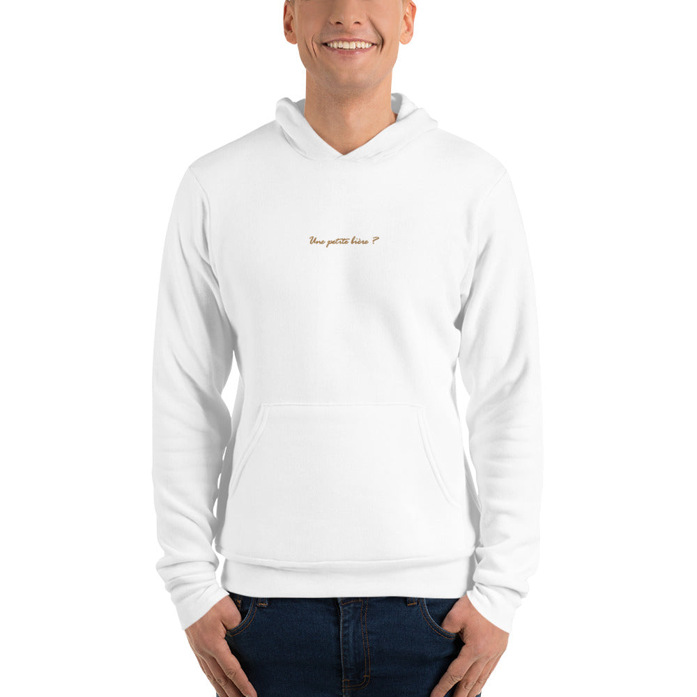 Pull à Capuche brodé - "Une petite bière ?"