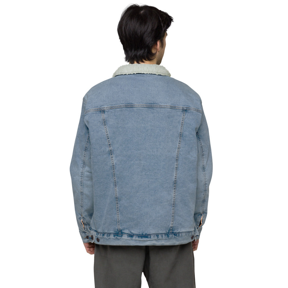 Veste sherpa en jean unisexe - "DAD"