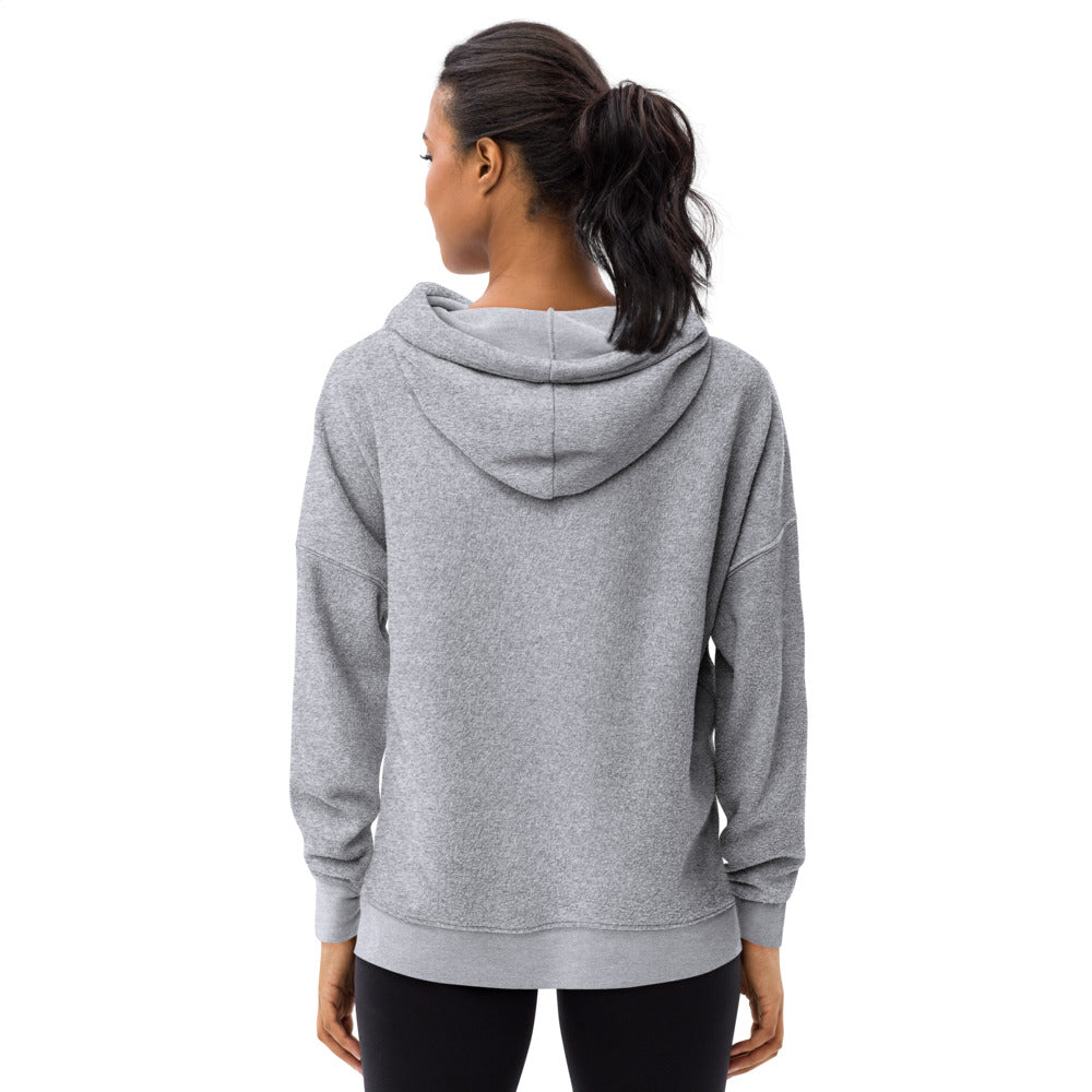 Sweat à capuche en polaire effet daim brodé - "Biche"