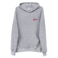 Sweat à capuche en polaire effet daim brodé - "Biche"