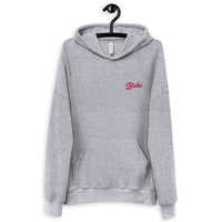 Sweat à capuche en polaire effet daim brodé - "Biche"