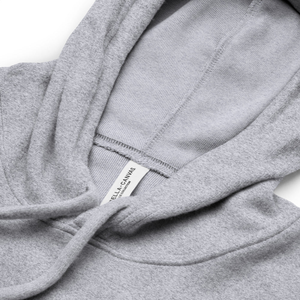 Sweat à capuche en polaire effet daim brodé - "Biche"