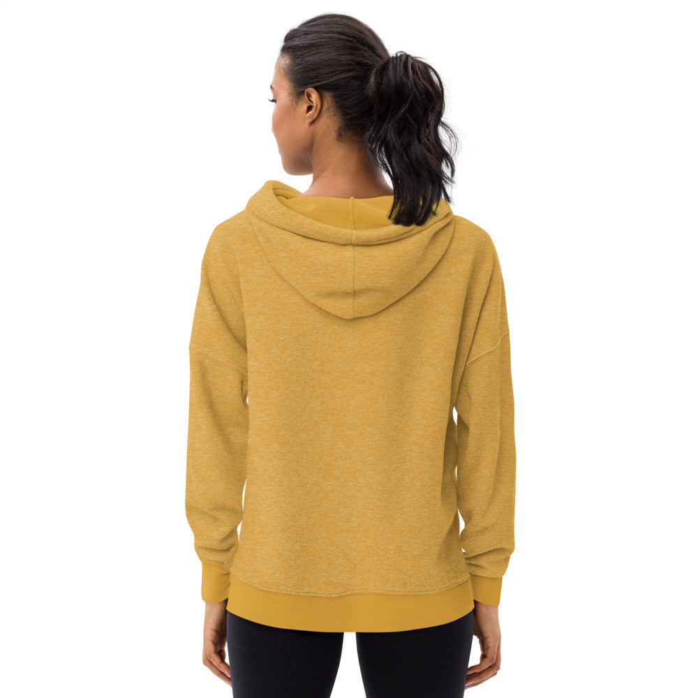 Sweat à capuche en polaire effet daim brodé - "Biche"