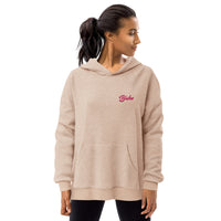 Sweat à capuche en polaire effet daim brodé - "Biche"