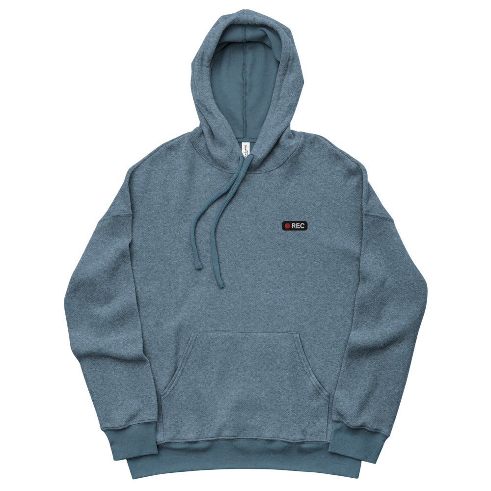 Sweat à capuche en polaire effet daim - REC