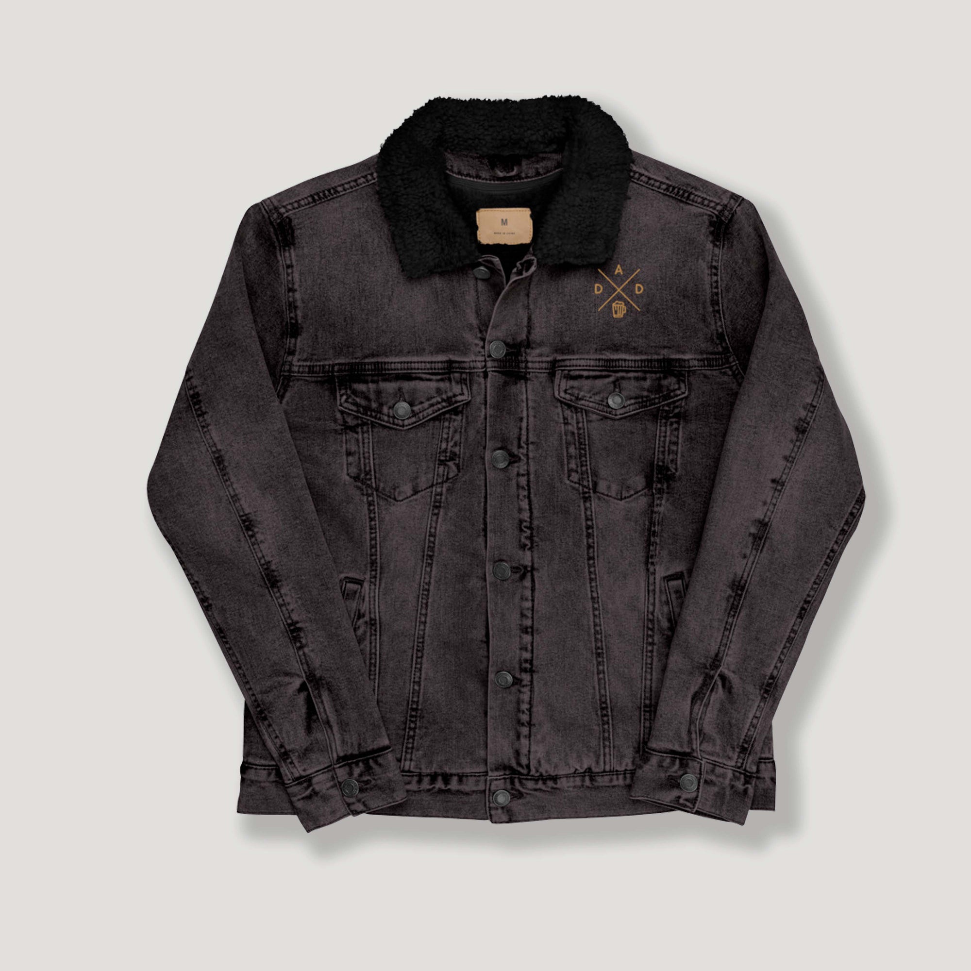 Veste sherpa en jean unisexe - "DAD"