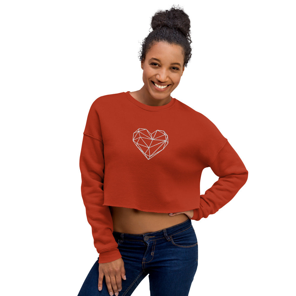 Sweat-Shirt Crop-Top - Coeur origami