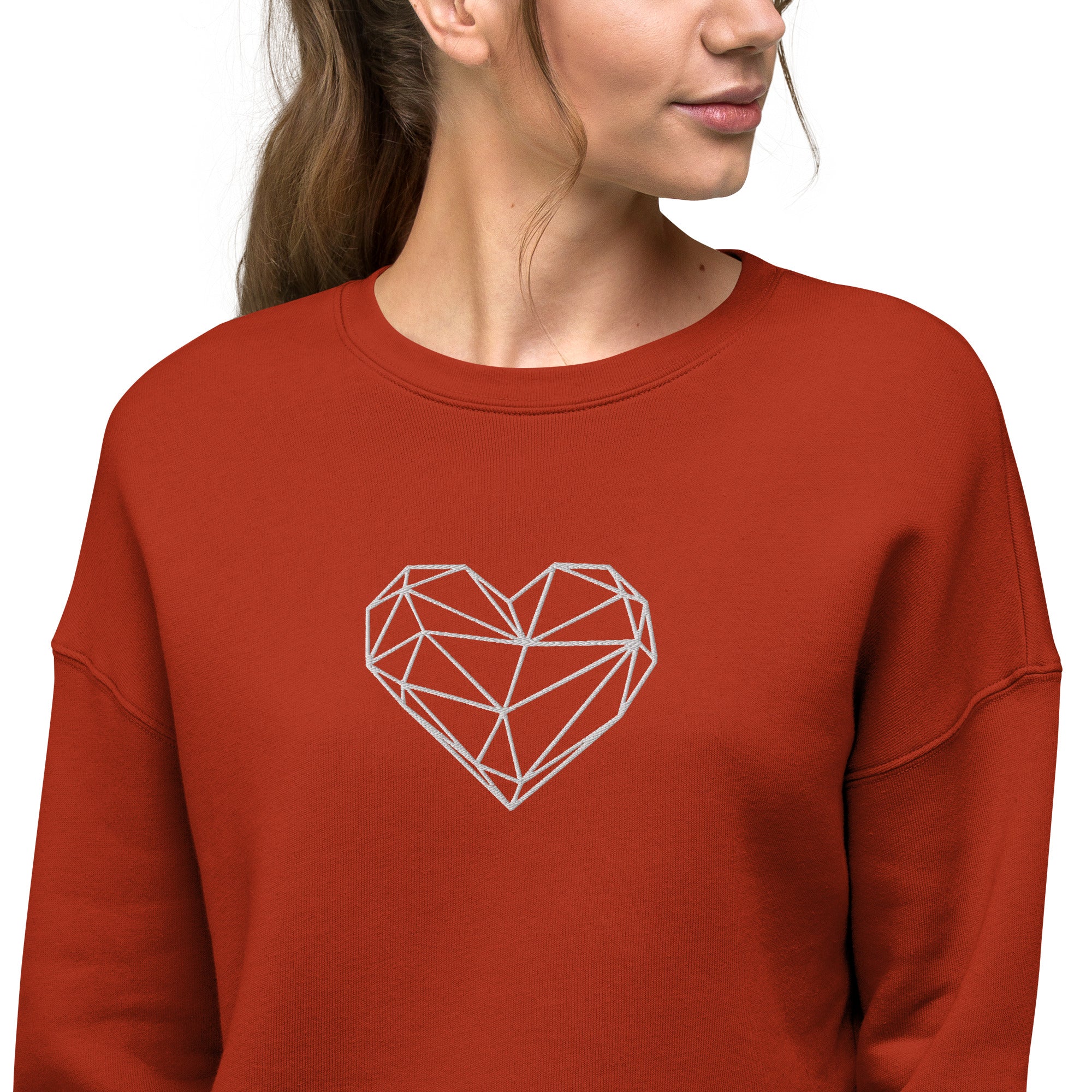 Sweat-Shirt Crop-Top - Coeur origami