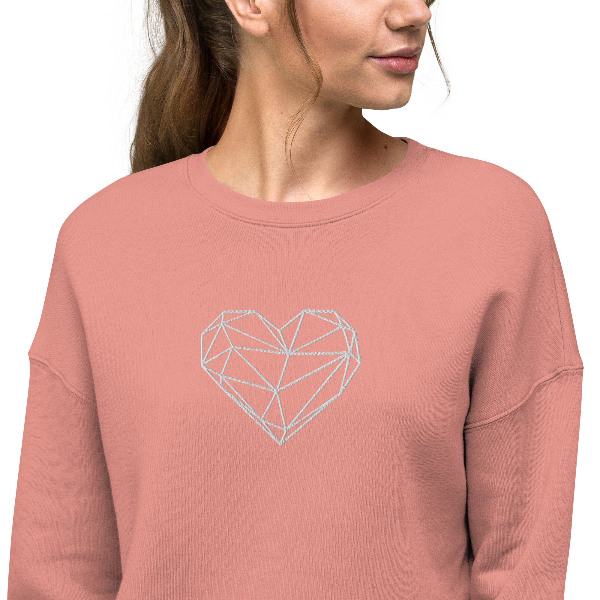 Sweat-Shirt Crop-Top - Coeur origami